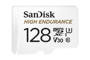 Sandisk 128GB High Endurance SD Card.